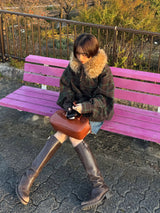 羊毛样式的军用夹克