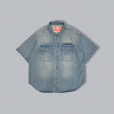 CMT RULER WASHED DENIM SHIRT