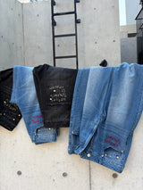 STITCH LOGO STRAIGHT DENIM PANTS