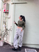 shaggy cropped cardigan