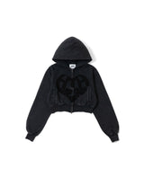 VINTAGE HEART LOGO ZIP HOODIE