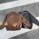 Tagging Logo Vintage Leather Jacket