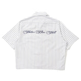 Striped open collar shirt