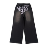 over dye universal logo wide sweat pants