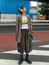 チェック柄のテーラードジャケット