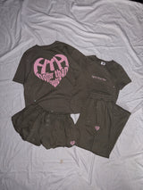 GLITTER HEART LOGO TEE