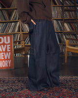 Overdyed wide baggy rayon summer denim