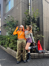 rib shoulder long tee