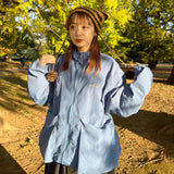 2way wrinkles nylon jacke