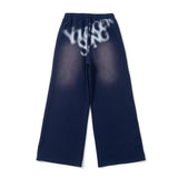 over dye universal logo wide sweat pants