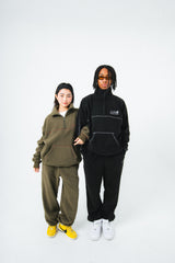 Half zip fleece setup