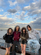 OE logo far zip hoodie