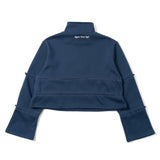 Draw cord half zip sweat