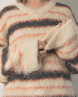 Wool Mix Shaggy v Necker Sweater