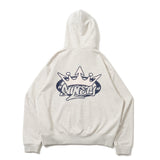 國王徽標拉鍊連帽衫