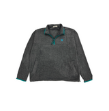 writing flower logo fleece half zip