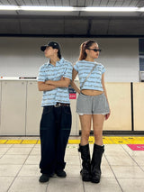 All over pattern polo shirt