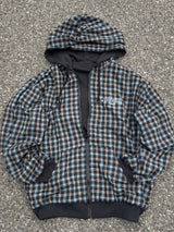 check reversible zip parker