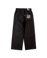 Studs coating BLACK denim pants