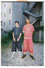 NINETY Faded Layered Shorts