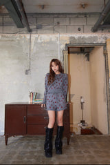 【jouetie×HTH】フリルフラワーニットTOPS