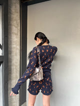 【jouetie×HTH】フリルフラワーニットTOPS