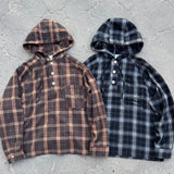 羊毛般的格紋連帽衫