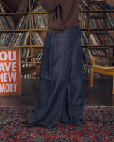 Overdyed wide baggy rayon summer denim