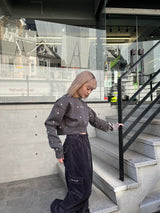 random heart cropped sweat