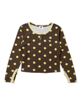 dot waffle long tee