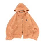 이중 지퍼 니트 까마귀