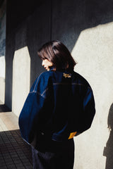 내면의 평화 지퍼 데님 재킷