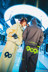 9090×tamagotchi 9090徽標拉鍊連帽衫