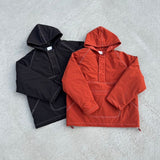 quilting stitch half zip anorak