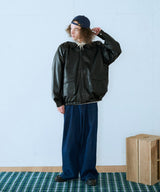 フェイクレザーブルゾン