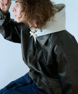 フェイクレザーブルゾン