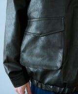 フェイクレザーブルゾン