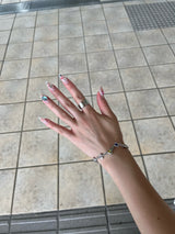 하트 스톤 로고 팔찌