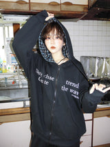 check reversible zip parker