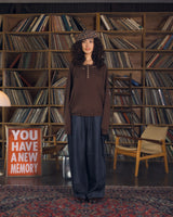 Overdyed wide baggy rayon summer denim