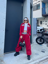 Check pattern sweat pants