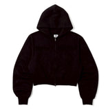 glitter heart logo zip hoodie