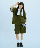 Nylon multi-pocket gimmick shirt setup