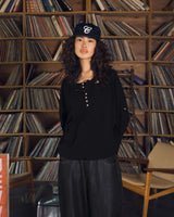 7 button waffle henry tee