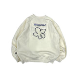 writing flower logo sweat