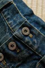 Vintage processed super wide baggy denim