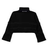 Draw cord half zip sweat