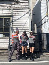 layered border sheer knit