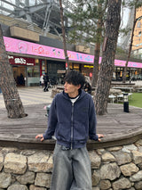 universal logo Premium crush EMB zip hoodie