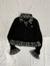 레이어드 카디건 확인 【yung】